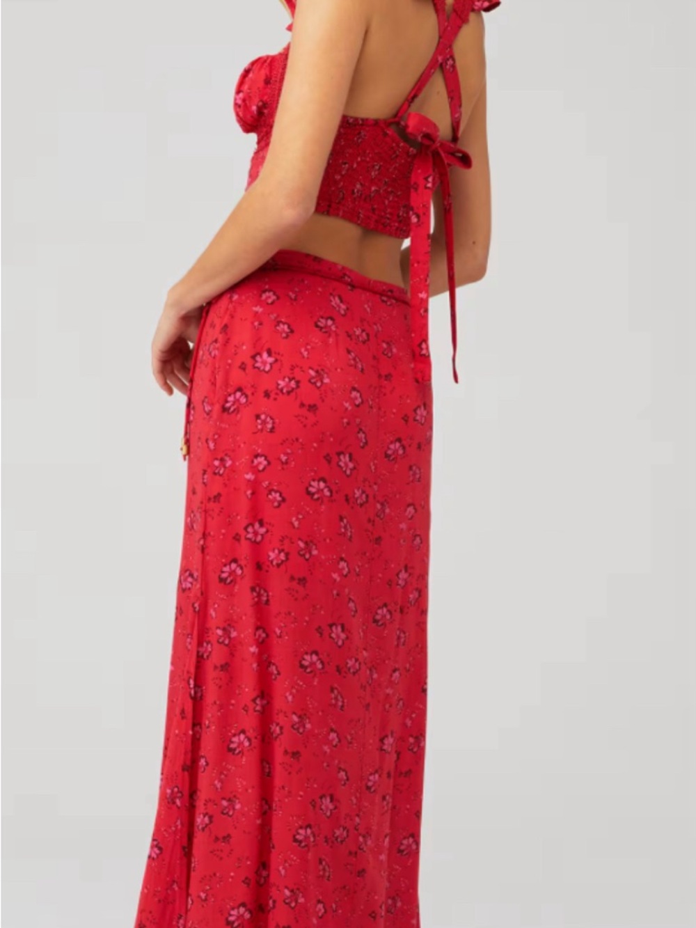 NWT Free People Bijou Two Piece Set in Cherry, Size 10
